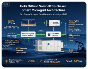 Engineering a 30kW Solar-Storage-Diesel Microgrid for Remote Oilfield Applications/hi30kw