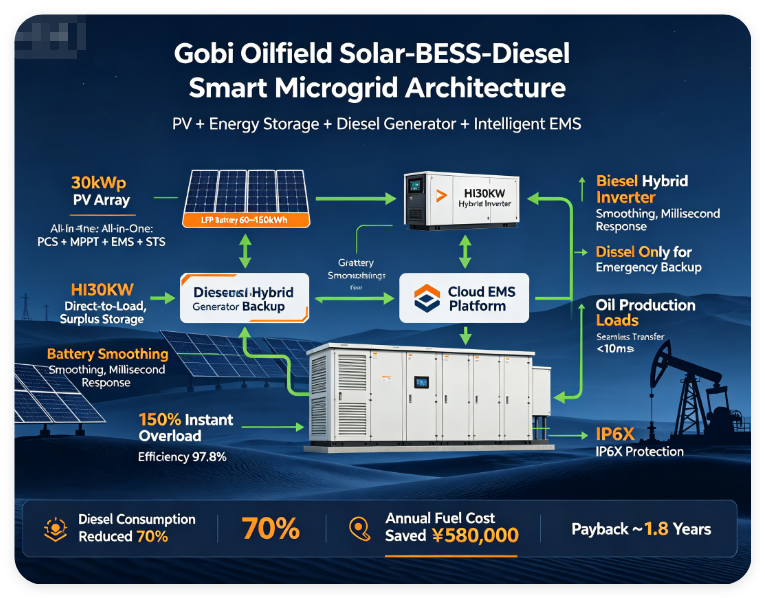 Engineering a 30kW Solar-Storage-Diesel Microgrid for Remote Oilfield Applications/hi30kw